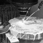 lathe with lubricant